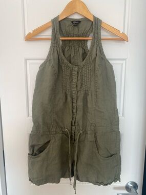 Guess Size Large Olive-Green Sleeveless Romper / Jumpsuit